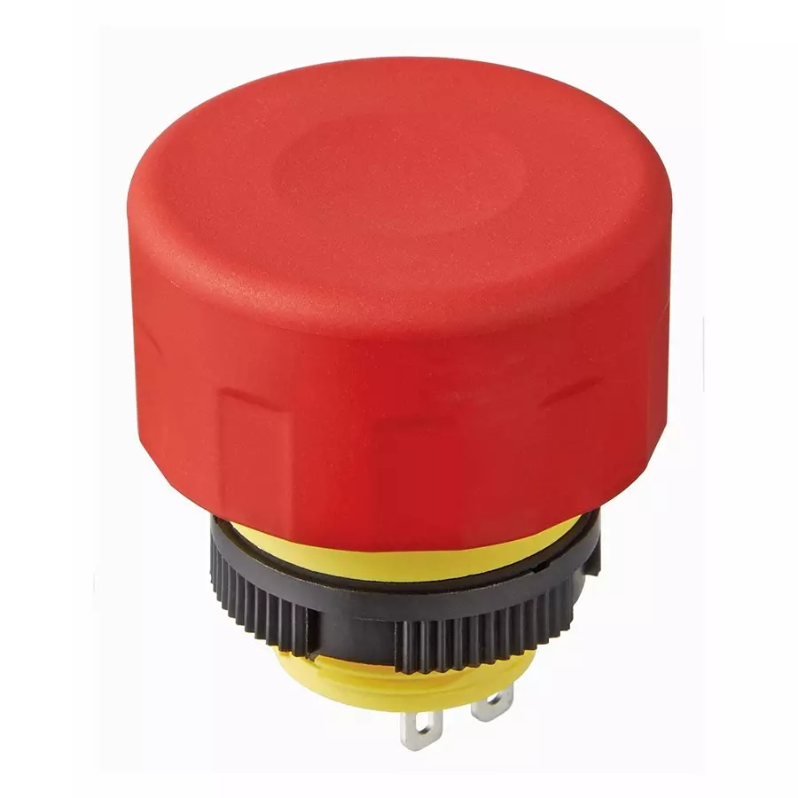 NKK SWITCHES E-STOP SWITCH, DPST-NC, 0.5A, 24VDC, FF0126BBCEEA01