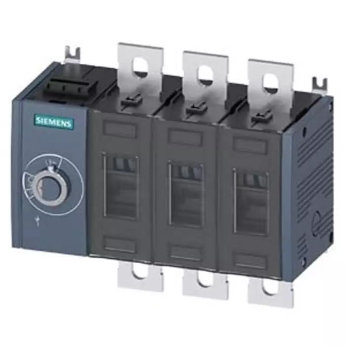 Siemens 3 Pole Fixed Switch Disconnector - 500A Maximum Current, 250kW Power Rating, IP00, IP20, 3KD4434-0PE10-0