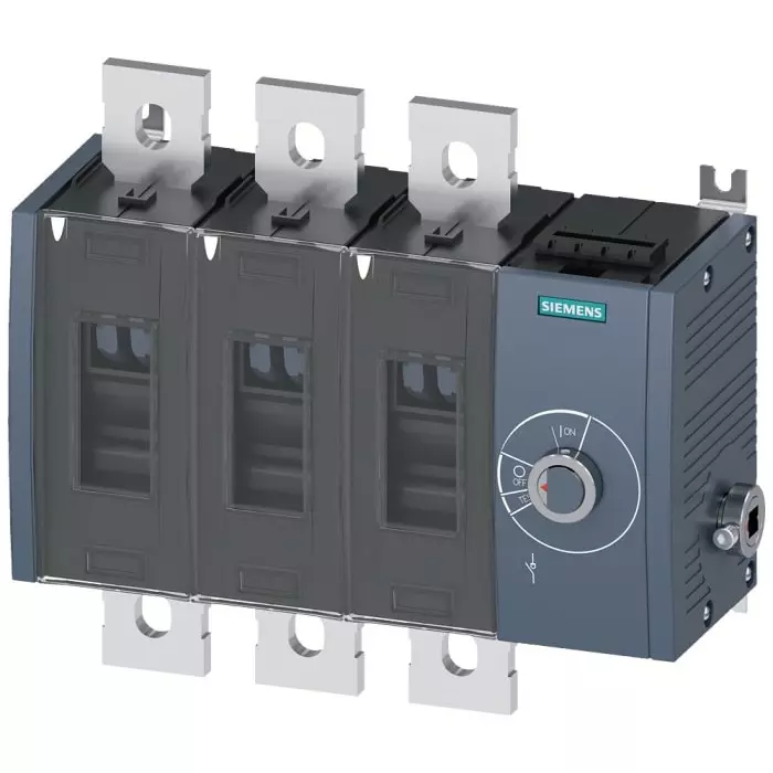 Siemens 3P Pole Surface Mount Switch Disconnector - 630A Maximum Current, 12W Power Rating, IP00, IP20, 3KD4634-0QE40-0