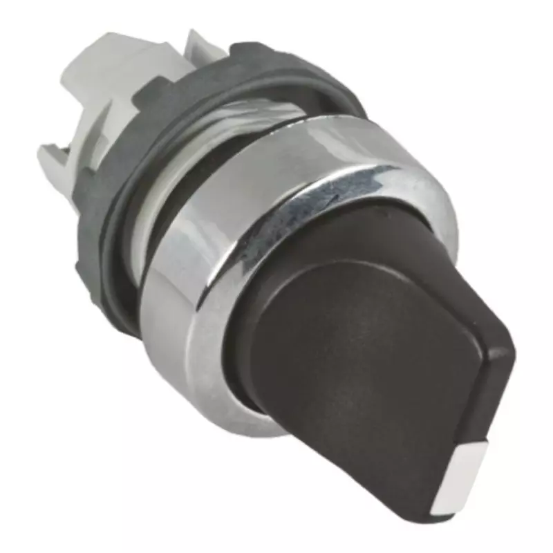 ABB Modular Series 2 Position Selector Switch Head, 22mm Cutout, Black Handle, 1SFA611200R2006M2SS1-20B