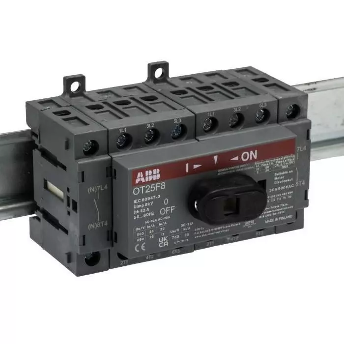ABB 8P Pole Base Mounting Isolator Switch -, 9kW Power Rating, IP20, OT25F81SCA104882R1001