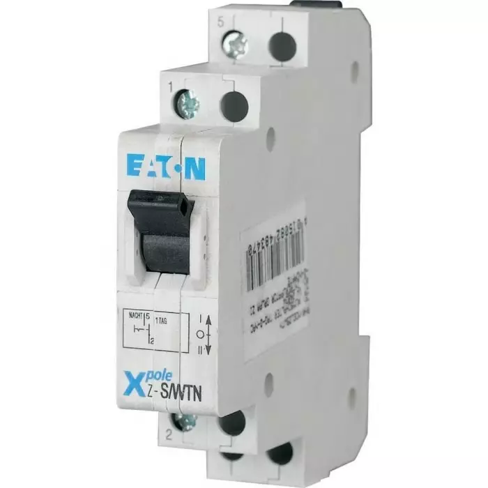 EATON 1 Pole DIN Rail Changeover Switch - 20A Maximum Current, IP40, 248347 Z-S/WTN
