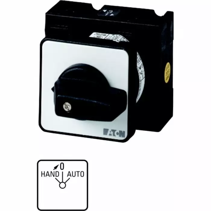EATON 2P 3 Position 45° Changeover Cam Switch, 690 V (Volts), 20A, Short Thumb Grip Actuator, 012033 T3-2-15435/E