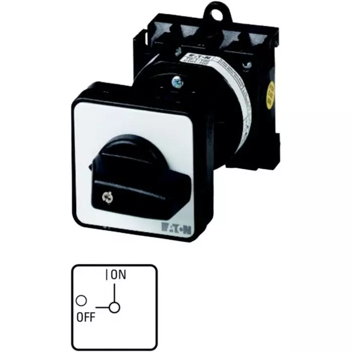 EATON 6P 2 Position 90° On-Off Cam Switch, 690 V (Volts), 20A, Door Coupling Rotary Drive Actuator, 013768 T0-4-15700/Z