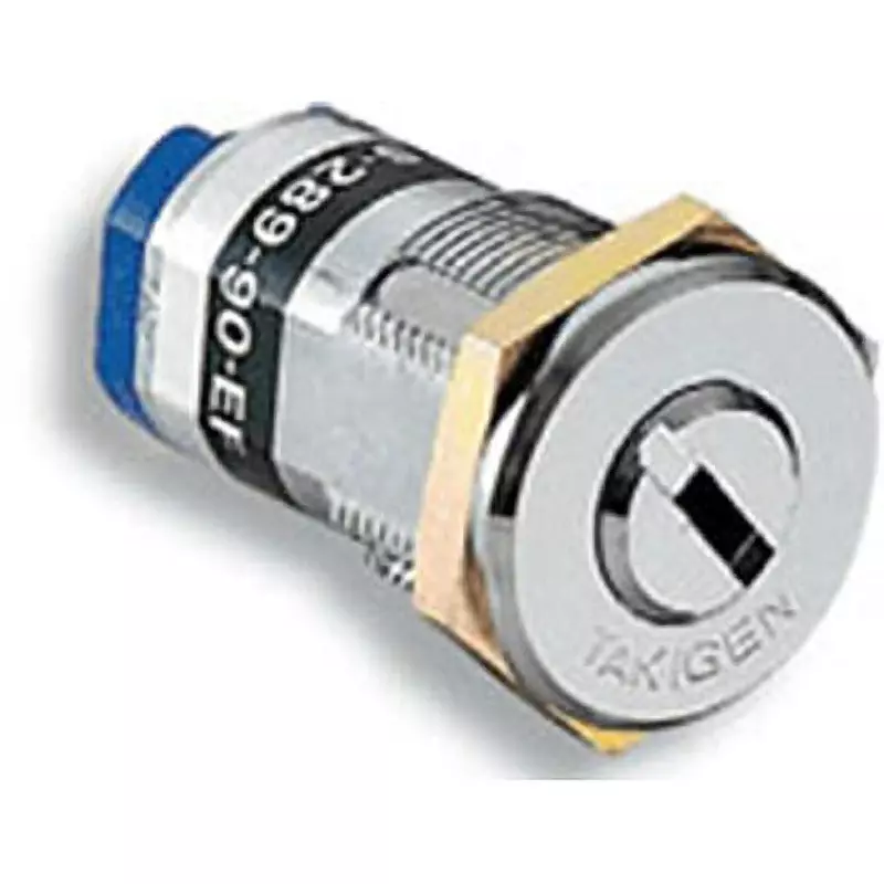 TAKIGEN Key Switch Zinc Alloy Chrome Plating 59 g, S-289-90-E-1(#JS0289)