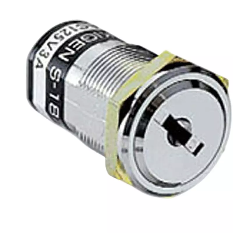 TAKIGEN Key Switch Chrome Plating with 2 Keys, S-187-90-E-1 Different key