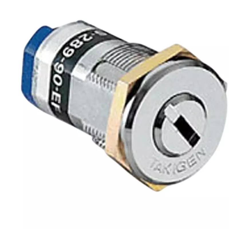 TAKIGEN Key Switch Chrome Plating with 2 Keys, S-289-90-EF-1 Different key