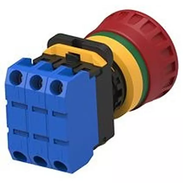 ALCOSWITCH - TE CONNECTIVITY E-STOP SWITCH, 3PST-NO, 10A, 24VAC, PBES22N30R