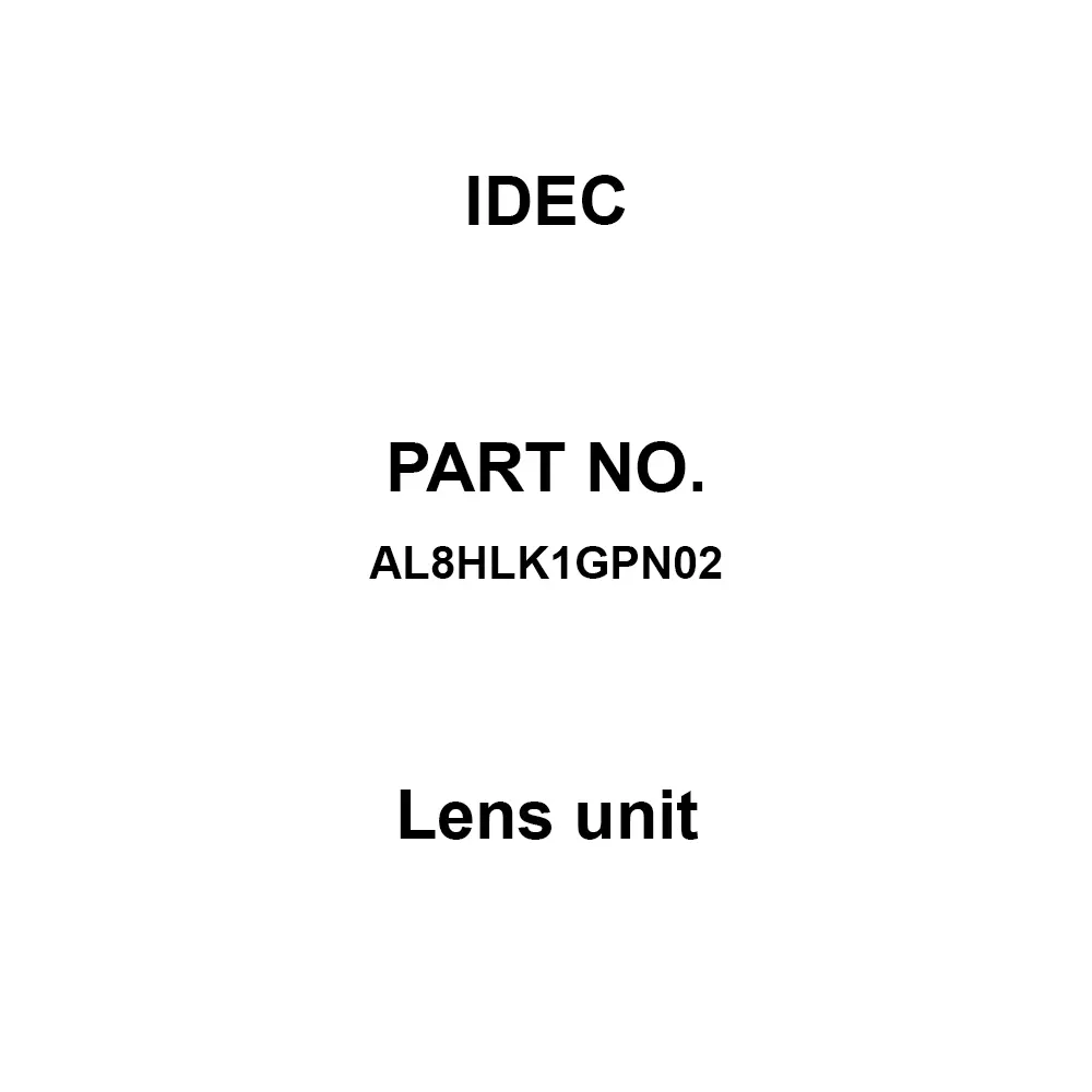 IDEC Lens unit Lens Unit, AL8HLK1GPN02 (Pack of 2 Pcs)