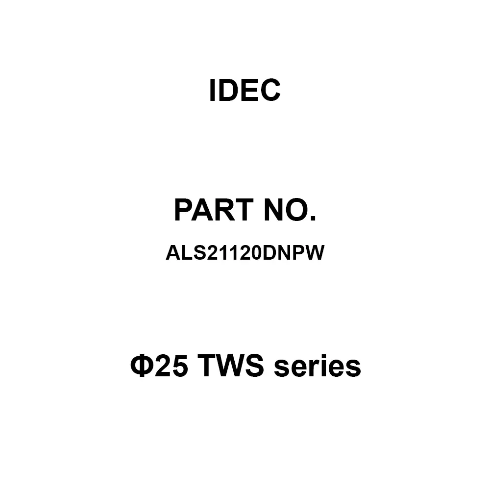 IDEC Φ25 TWS Series 2A M3.5 Screw Terminal 600 V, ALS21120DNPW