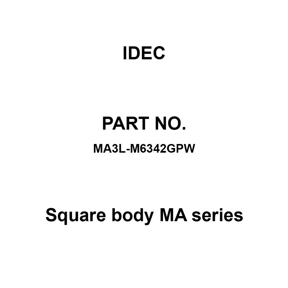 IDEC Square body MA Series 2C Soldering Tab 110 Terminal, MA3L-M6342GPW