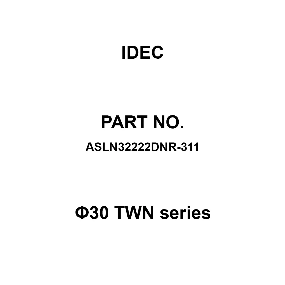 IDEC Φ30 TWN Series 2A2B M3.5 Screw Terminal 600 V, ASLN32222DNR-311