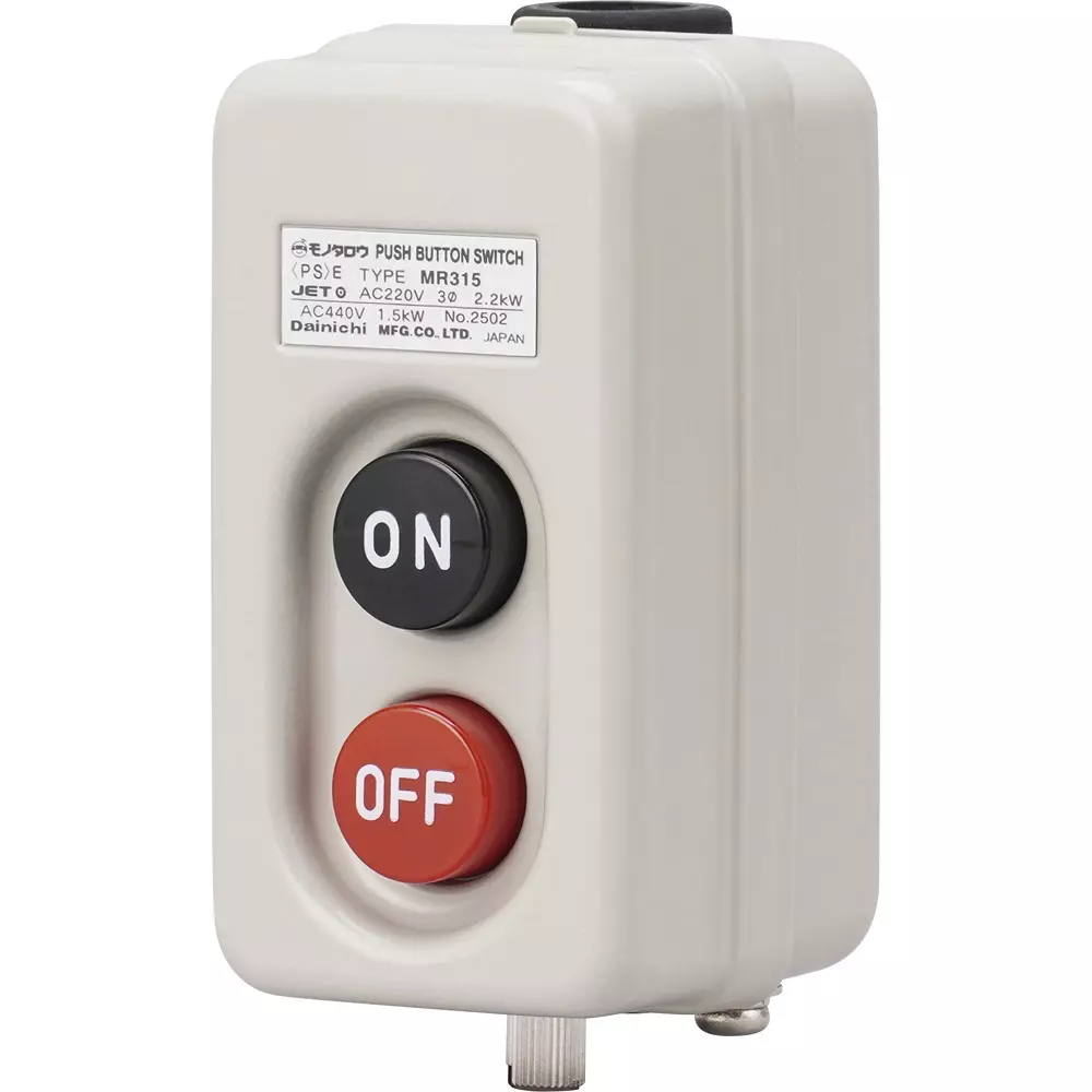 monotaro-power-push-button-switch-mass-167-g-rated-voltage-220-vac-maximum-allowable-voltage-440-vac-v-mr315