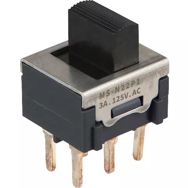 NKK SWITCHES Slide Switch 2 Pole, MS-N22P1A