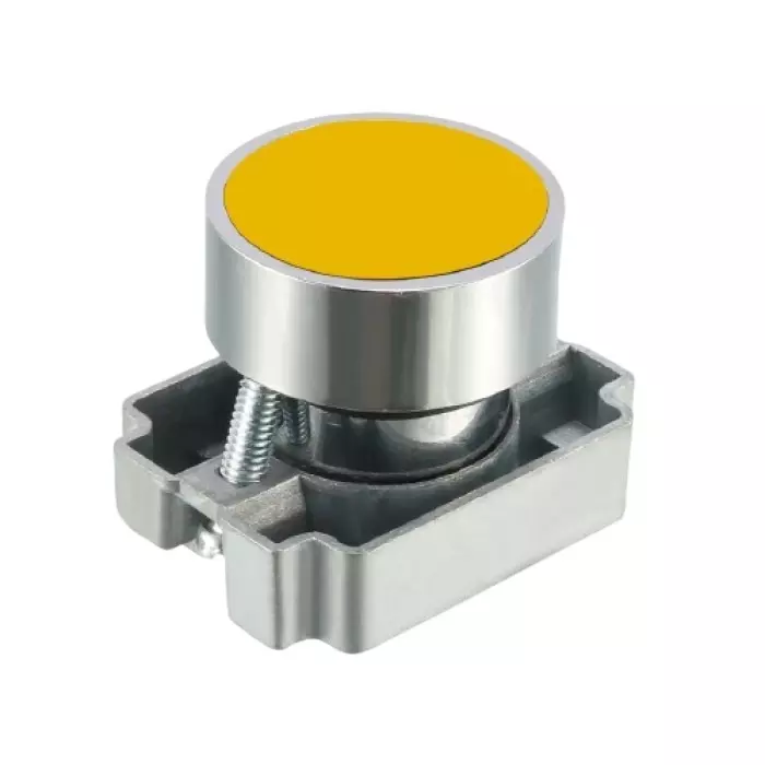 Congnitor Flat Push Button Flat, Momentary (Non-latching) Yellow 22.5 mm Mounting Diameter (Pack of 40)