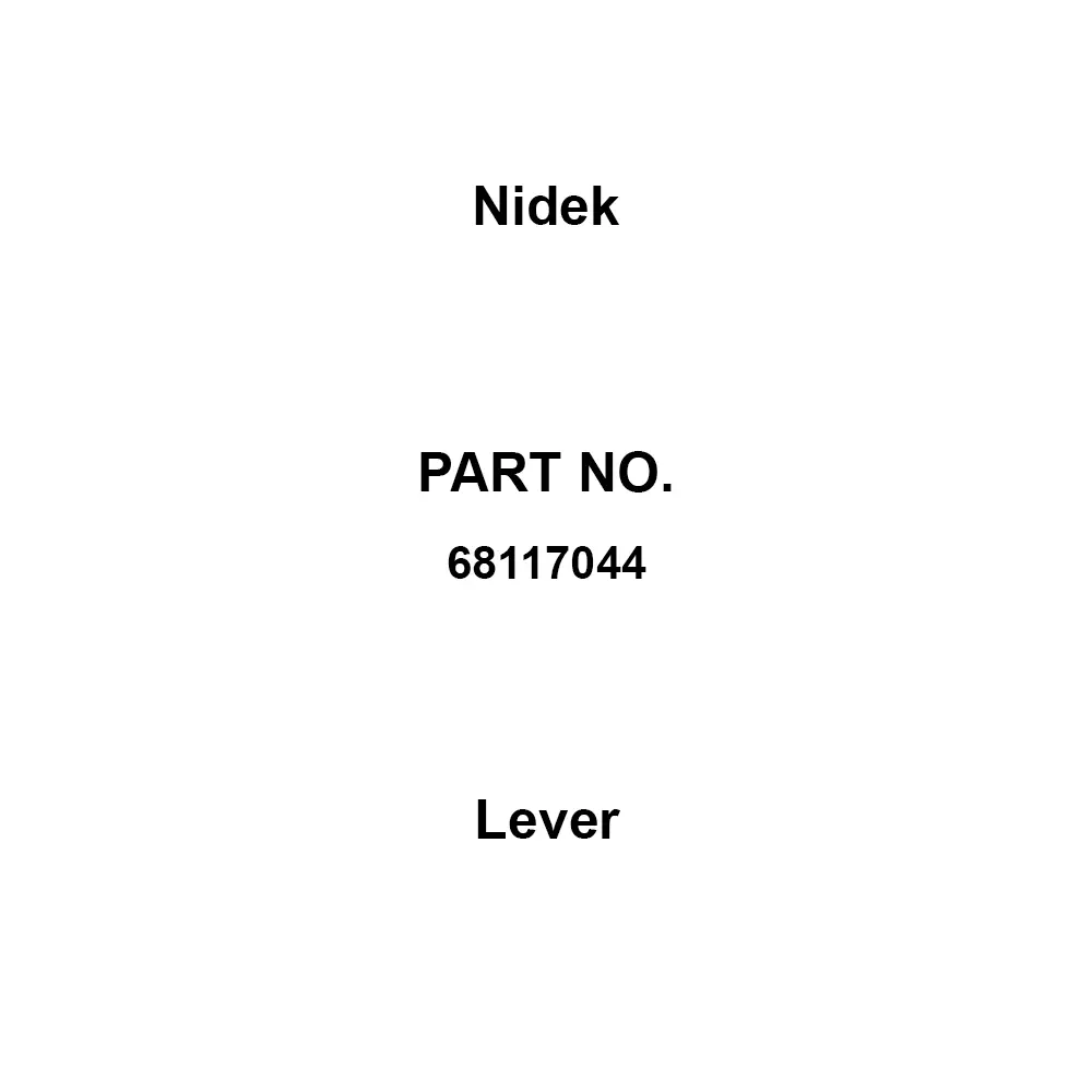 Nidek Lever Gloss Finish Type Correspondence Rohs Directive, 140000050450