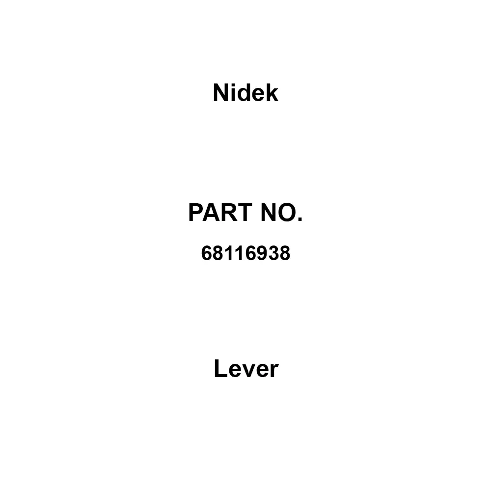 Nidek Lever Gloss Finish Type Correspondence Rohs Directive, 140000050695