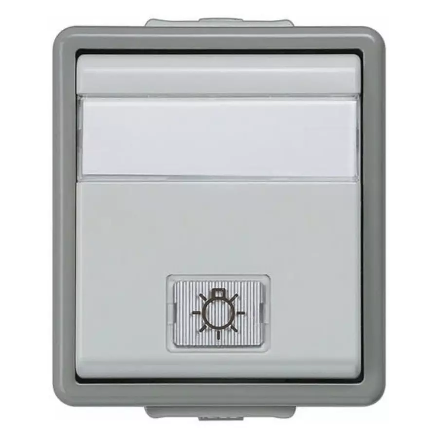 Siemens Grey Rocker Light Switch, 2 Way, 1 Gang, Delta, 5TA4726
