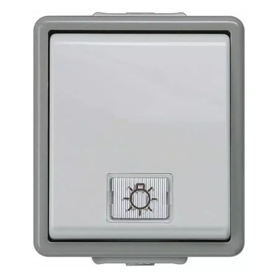 Siemens Grey Rocker Light Switch, 1 Way, 1 Gang, Delta, 5TA4711