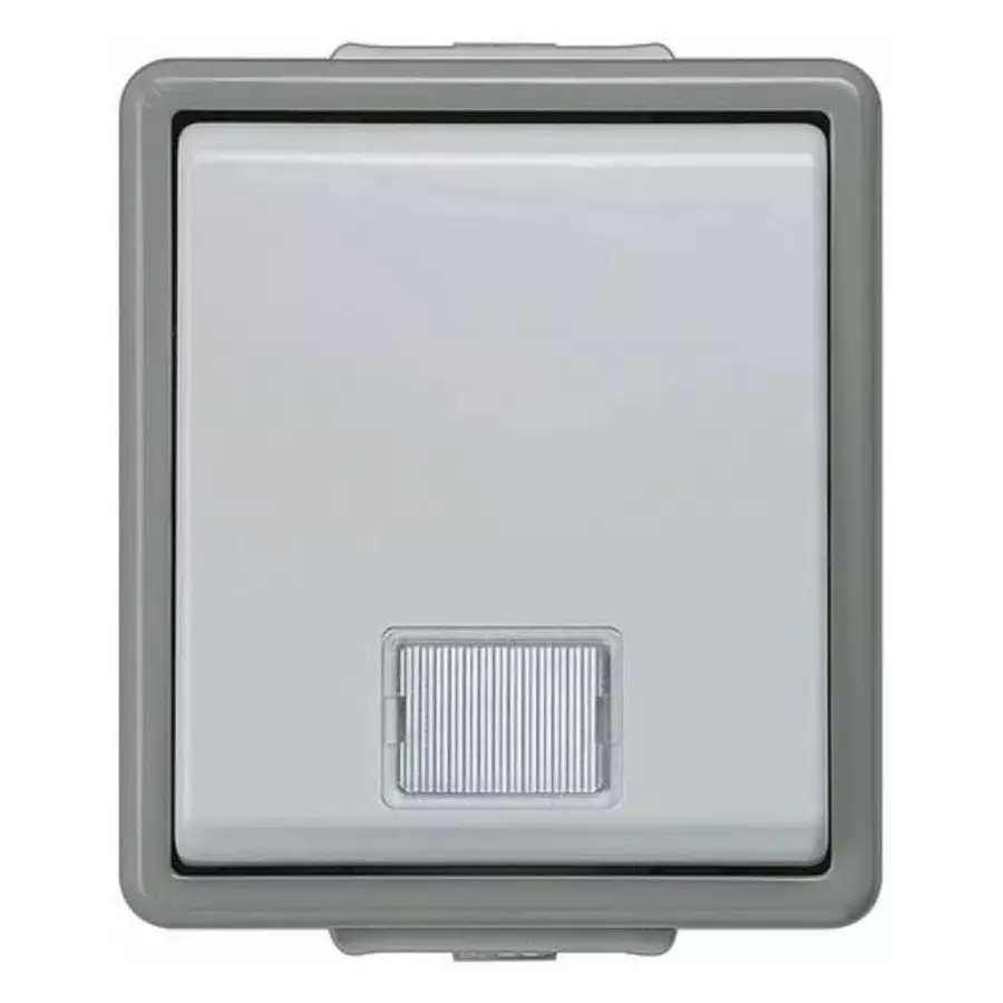 Siemens Grey Rocker Light Switch, 1 Way, 1 Gang, Delta, 5TA4700