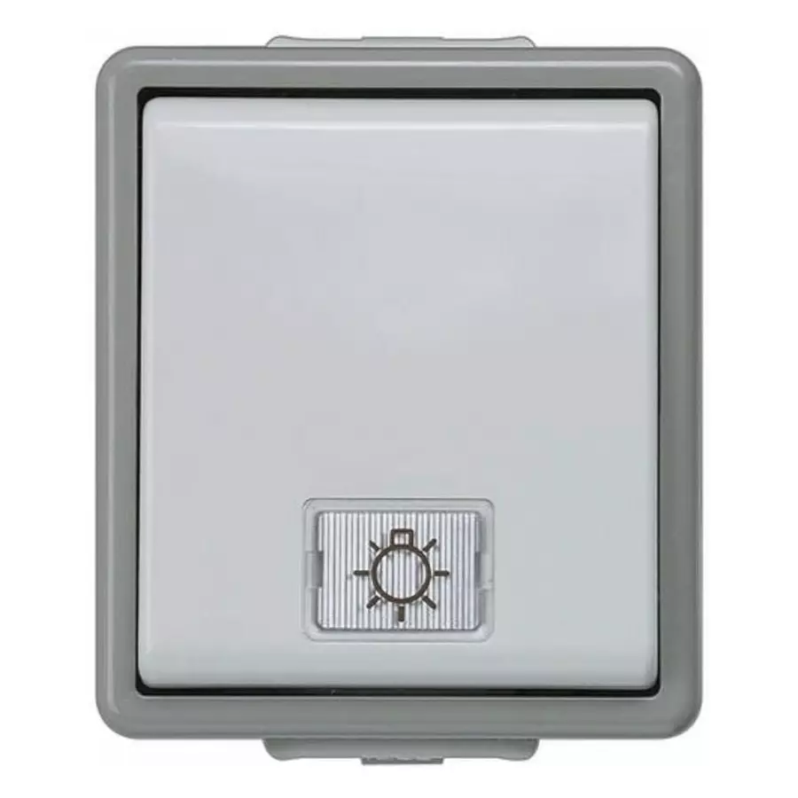 Siemens Grey Rocker Light Switch, 2 Way, 1 Gang, Delta, 5TA4716