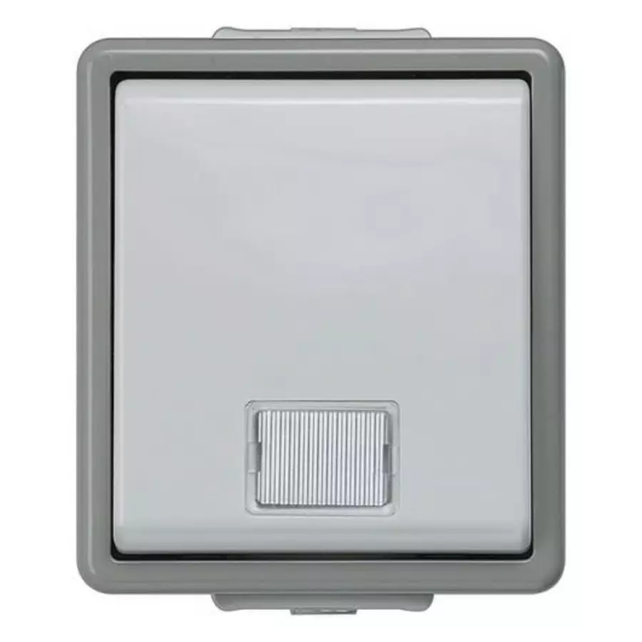 Siemens Grey Rocker Light Switch, 1 Way, 1 Gang, Delta, 5TA4710
