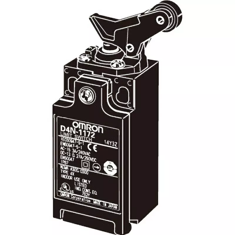 Omron Safety Limit Switch Compact Type 2-Contact Series With Direct Opening Operation, D4N-9172