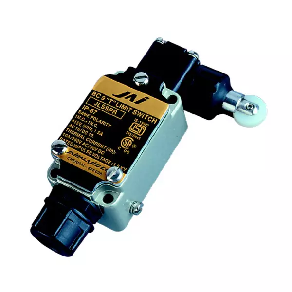 JAIBALAJI BC9 Series Oil Tight Limit Switch With Side Push Roller Type 1 NO + 1 NC Contact, JLSSPR