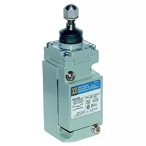 Telemecanique Limit Switch Non-Illuminated 10 Amp Lever Actuator DPDT Plug-In, 9007C62B2Y128Y223