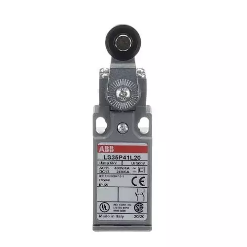 ABB Limit Switch Non-Illuminated Screw Termination 10 Amp Roller Lever Actuator 600 V DC, LS35P41L20