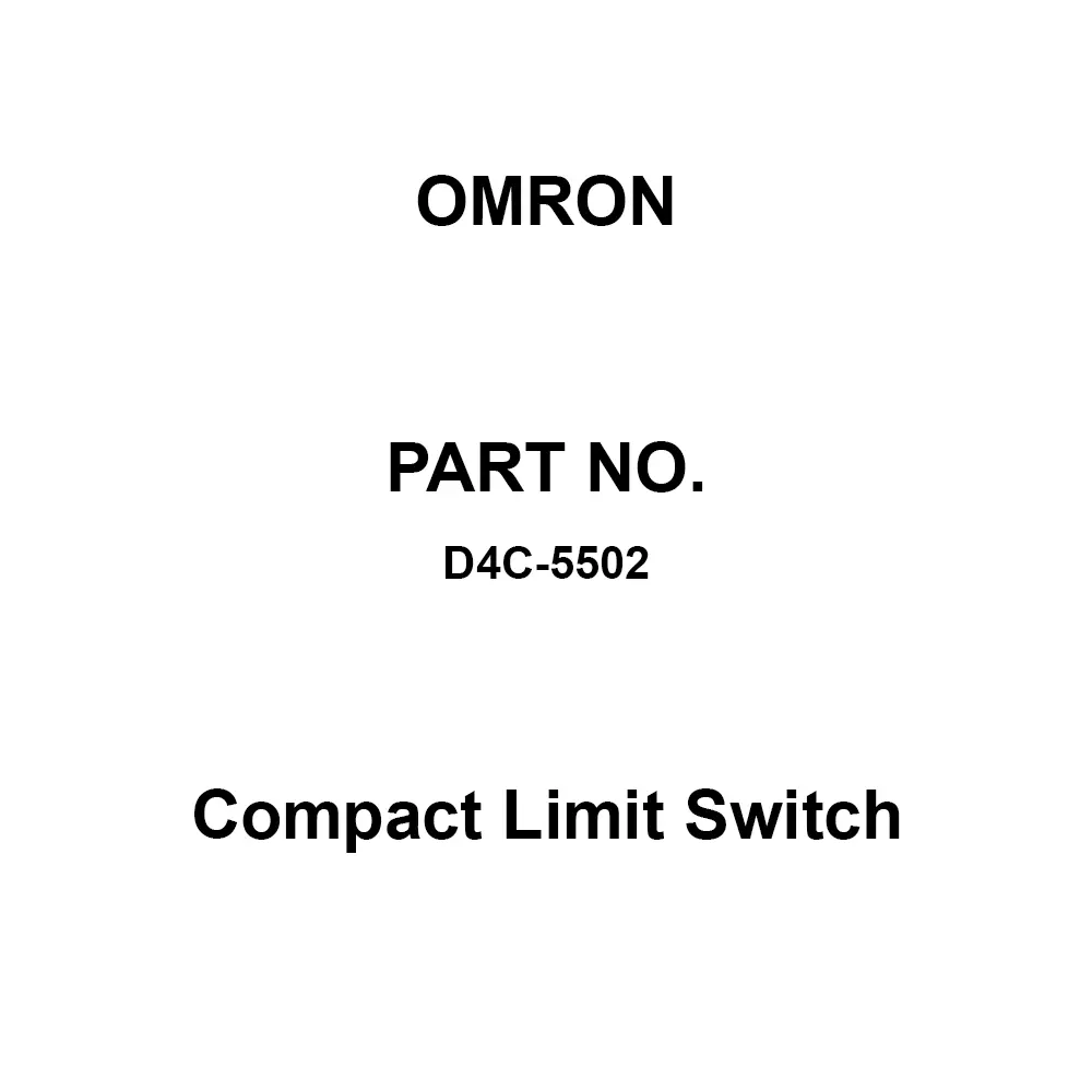 Omron Compact Limit Switch 100 mΩ Or More with DC 500 V, D4C-5502