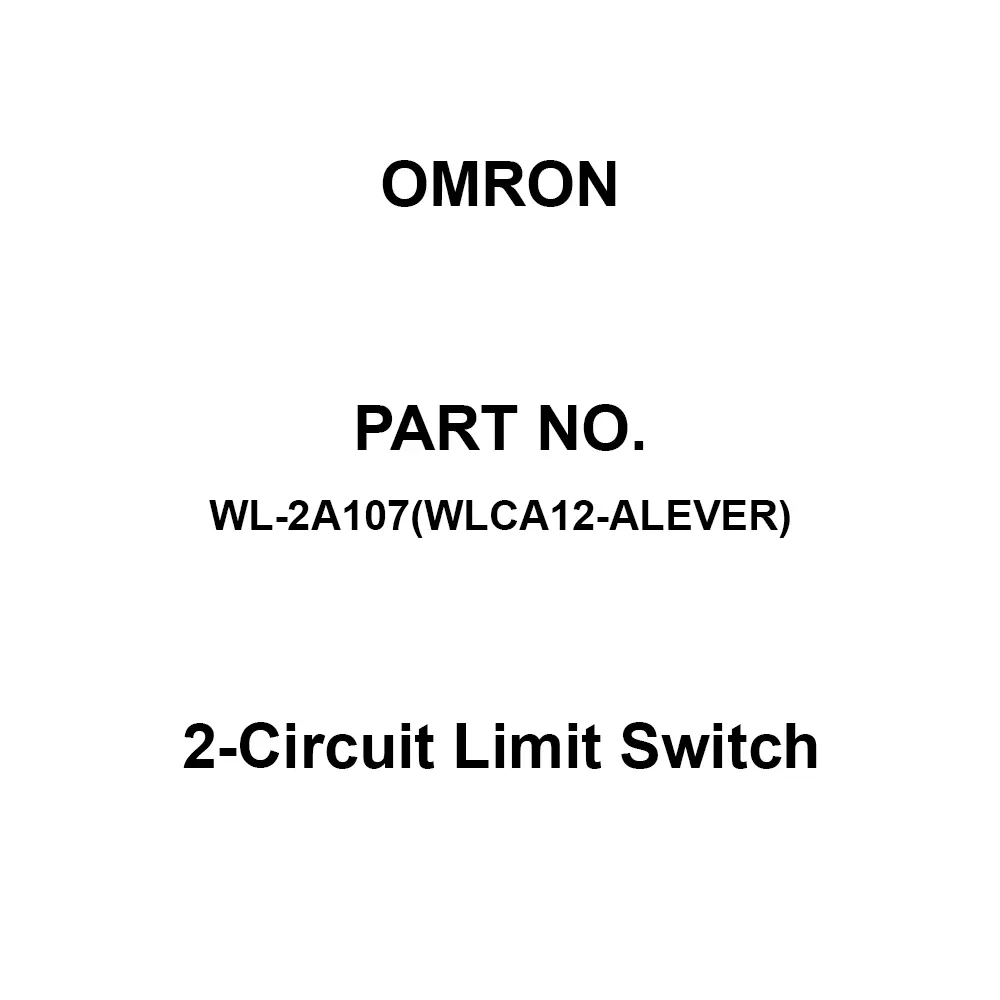 Omron 2-Circuit Limit Switch Variable Lever Actuator, WL-2A107(WLCA12-ALEVER)