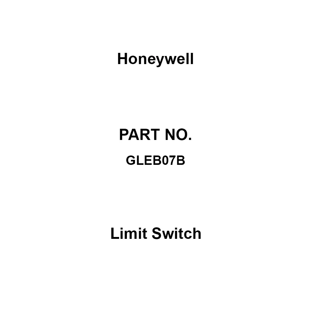 Honeywell Limit Switch (AC)50, (DC)50 V Maximum Voltage 100 mA Maximum Current Plunger Actuator Type, GLEB07B