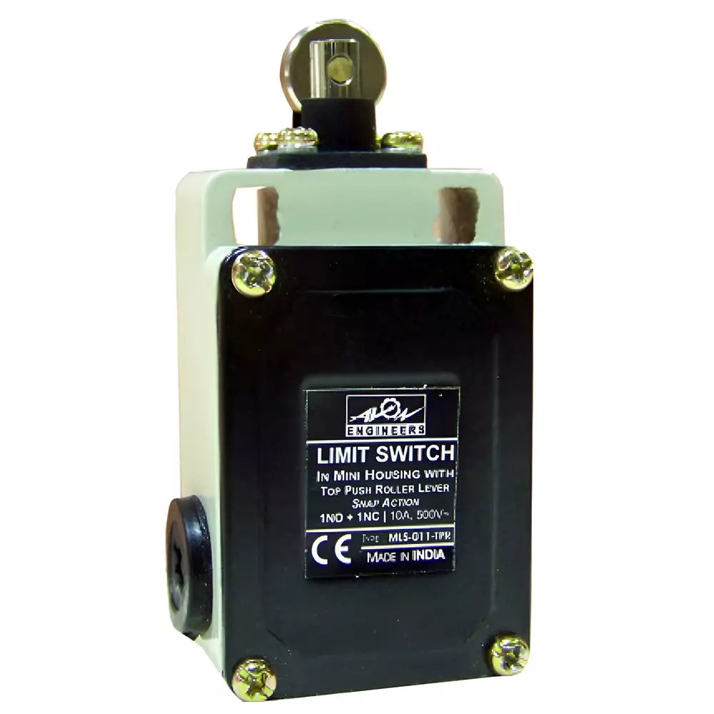 Avon Limit Switch 1NO + 1NC For Mini Housings Normal Action With Top Push Roller Lever and Plastic Bush, MLS-001-TPR-(P) (Pack of 10)