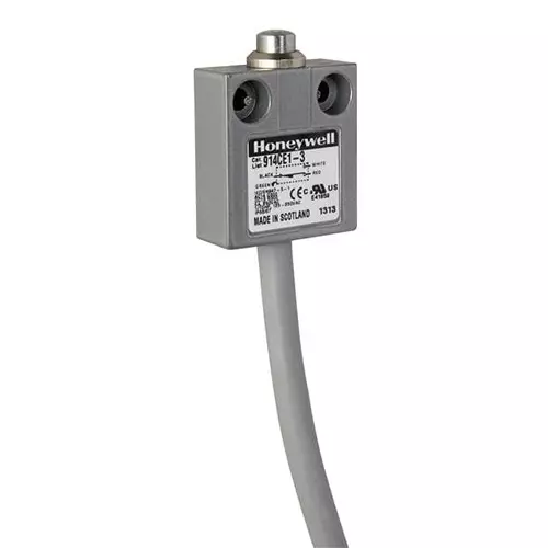 Honeywell Limit Switch Non-Illuminated Wire Lead Termination 5 Amp Plunger Actuator 28 V DC, 914CE1-3