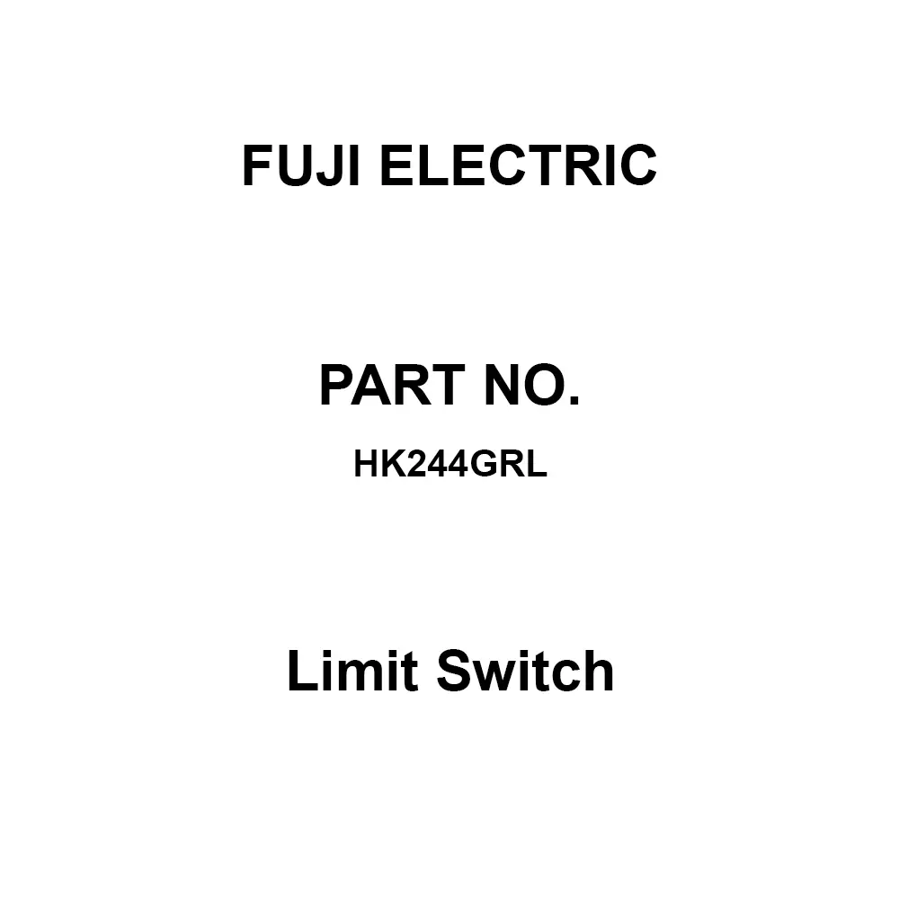 Fuji Electric Limit Switch 100 mohm or more at DC 500 V, HK244GRL