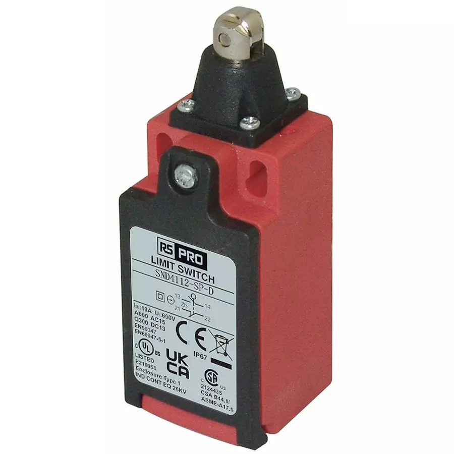 RS PRO Limit Switch Glass Reinforced Plastic (GRP) 250 V AC 3 Amp Max Current 1NO/1NC, 2695465
