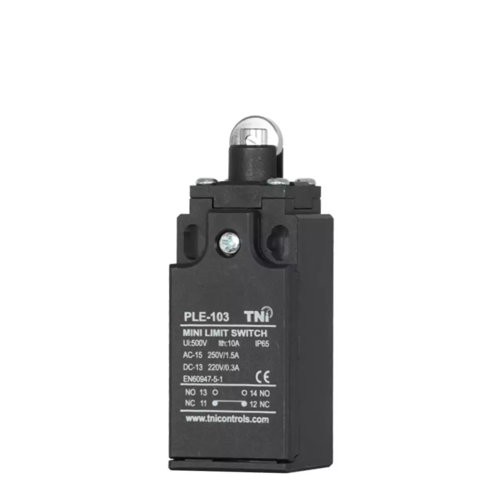 TNI Roller Plug Column Limit Switch High Grade ABS Plastic Body and 700 g Operating Force, PLE-103