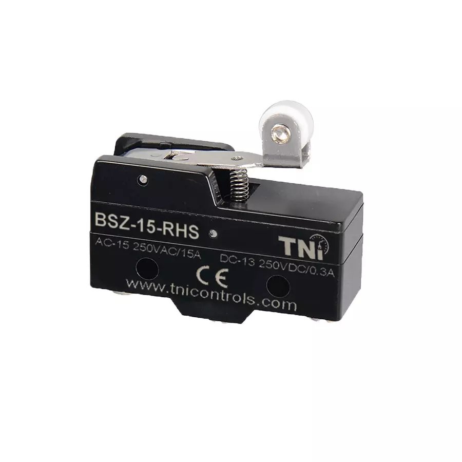 TNI Roller Short Hinge Lever Basic Limit Switch High Grade ABS Plastic Body and 1.57 N Operating Force, BSZ-15-RHS