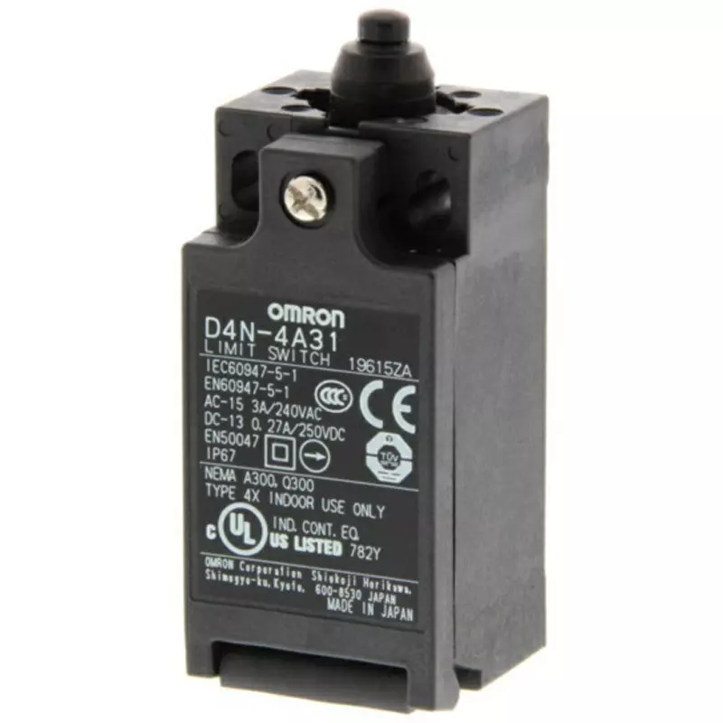 Omron Compact Pull Reset Safety Limit Switch Plunger Shape, D4N-4A31R