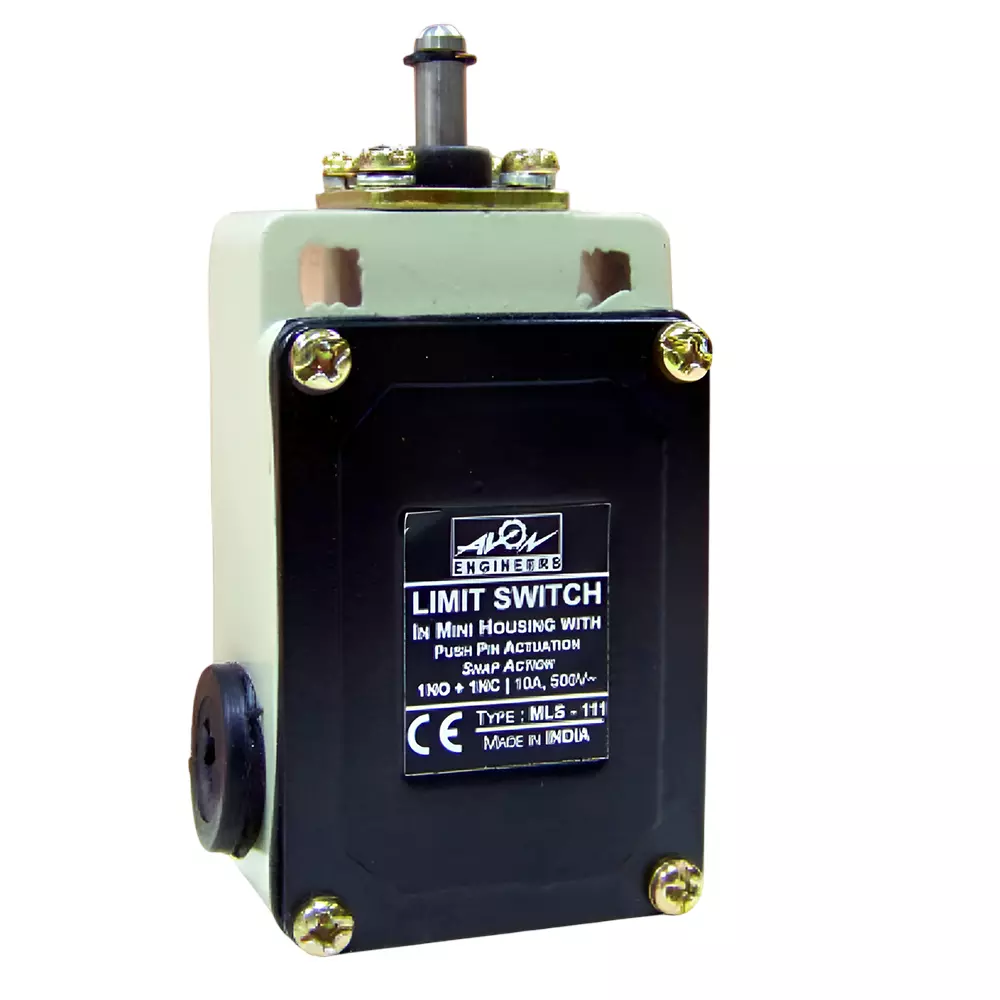 Avon Limit Switch 1NO+1NC For Mini Housings Maintained Snap Action With Push Pin, MLS-111-M (Pack of 10)