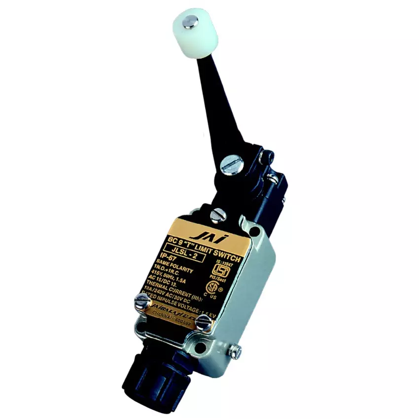 JAIBALAJI BC9 ‘T’ Series Oil Tight Limit Switch With Roller Lever 50 mm Length 1 NO + 1 NC Contact, JLSL -3