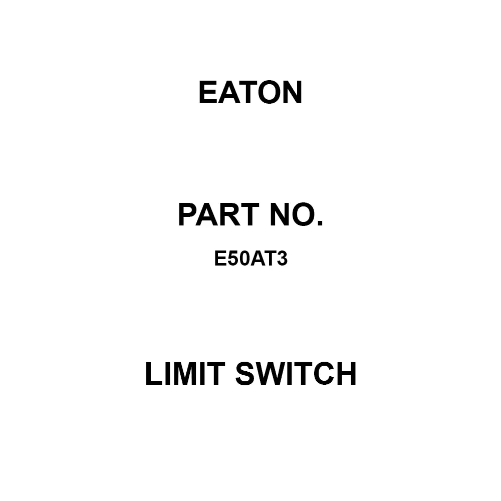 EATON Limit Switch Screw Termination Panel Mount, E50AT3