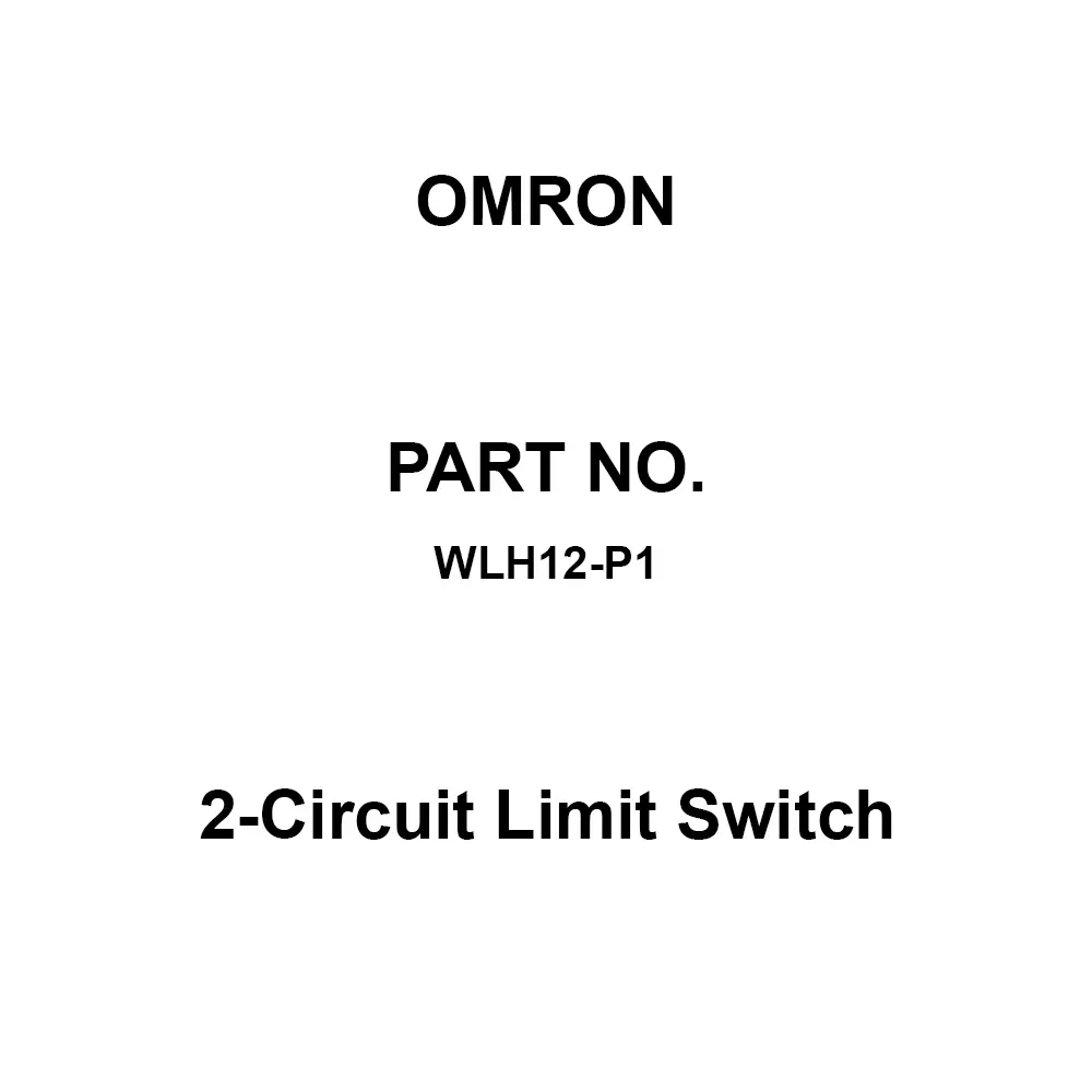Omron 2-Circuit Limit Switch 100 mΩ Or More with DC 500 V Mega, WLH12-P1