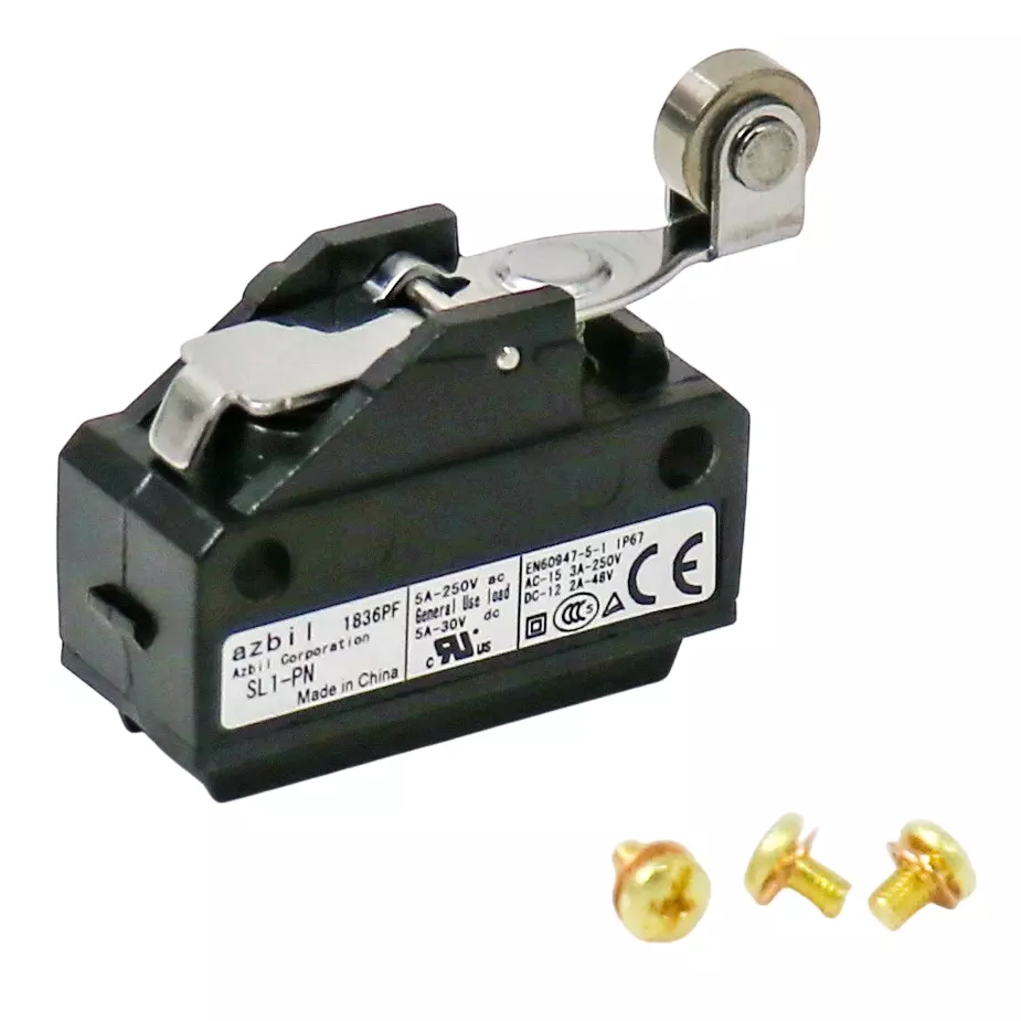 Azbil Limit Switch Short Roller Lever Type 0.02 mm/s to 0.5 m/s Allowable Operating Speed, SL1-PN