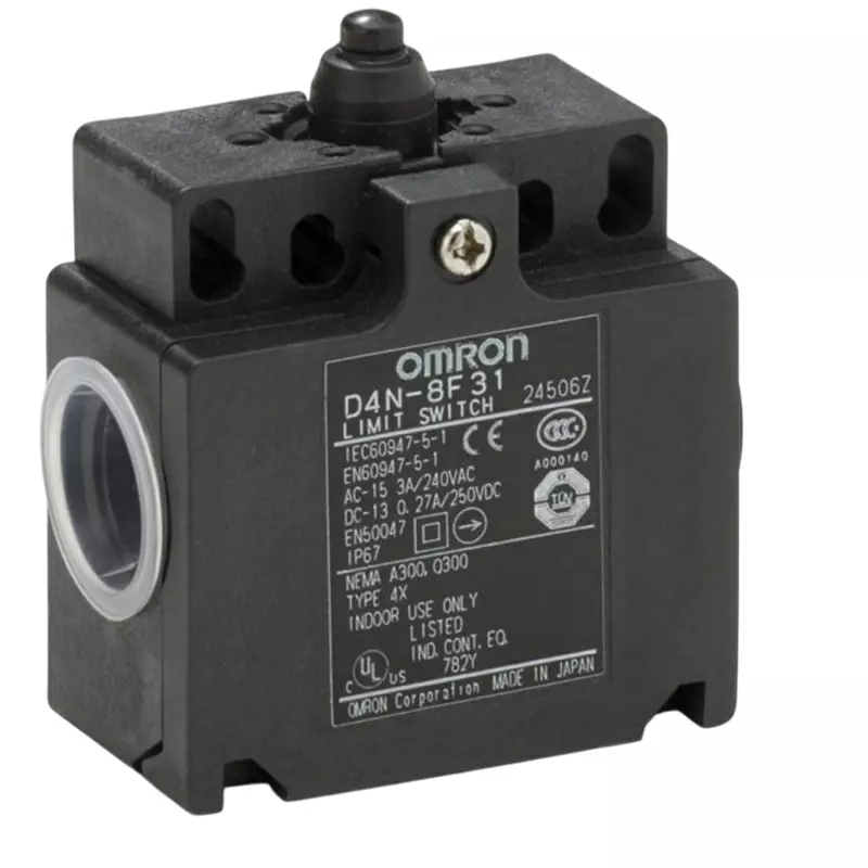 Omron Safety Limit Switch Compact Type 2-Contact Series With Direct Opening Operation, D4N-8B31