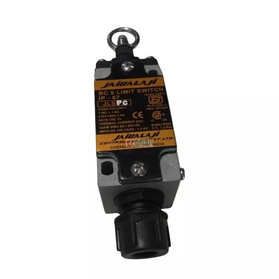 JAIBALAJI BC9 Series Oil Tight Limit Switch Pull Cord 2 NO + 2 NC Contact, JLSPC
