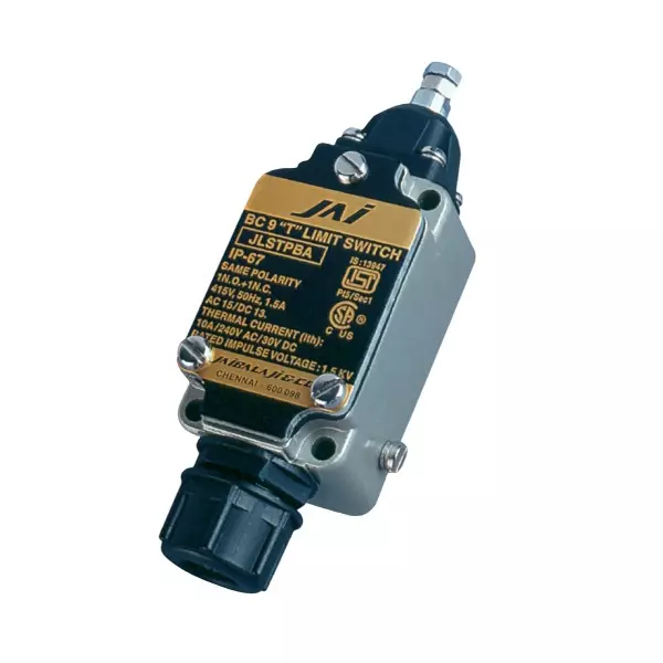 JAIBALAJI BC9 ‘T’ Series Oil Tight Limit Switch With Top Push Button Adjustable 1 NO + 1 NC Contact, JLSTPBA