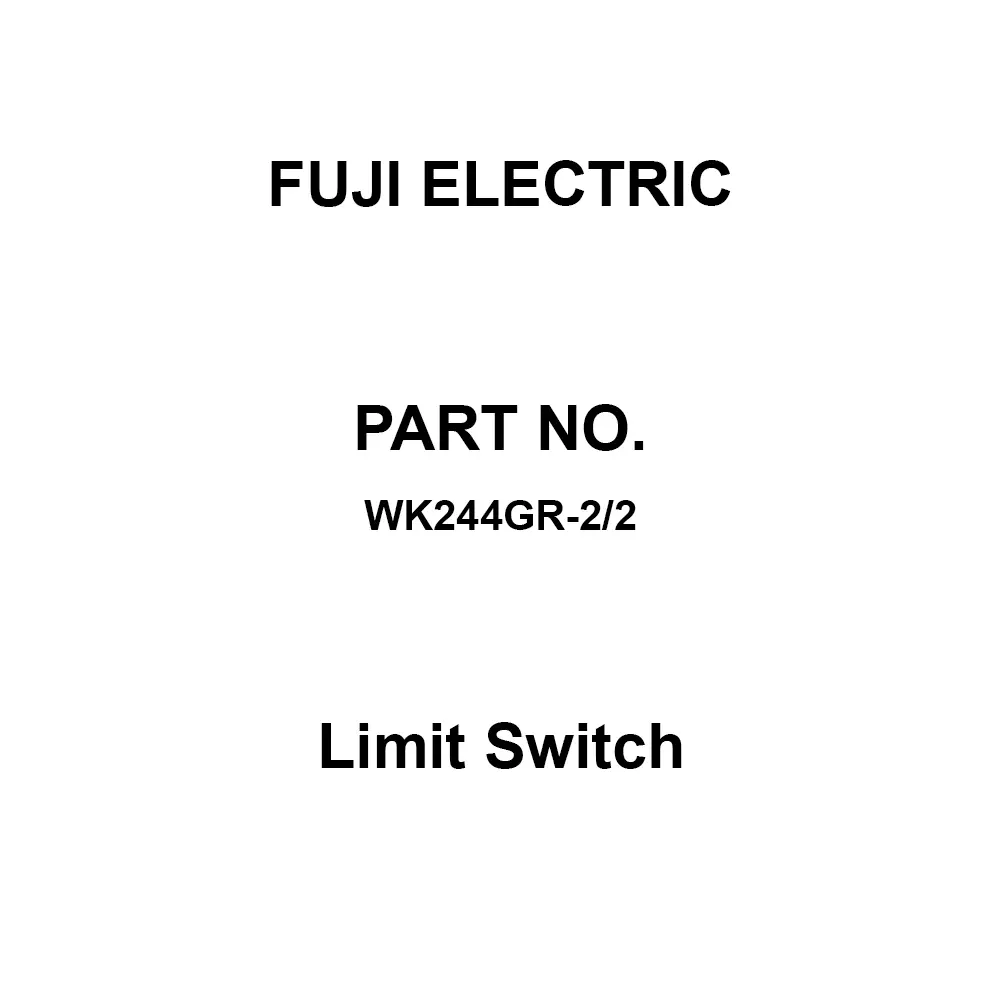 Fuji Electric Limit Switch 2A2B Contact Configuration, WK244GR-2/2