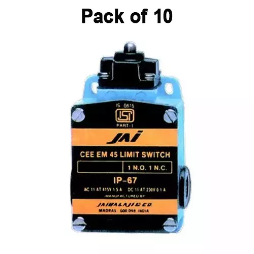 jai-balaji-cee-em-45-series-limit-switch-with-push-rod-snap-action-2-no-2-nc-contact-10-amp-continuous-current-45-18-pack-of-10
